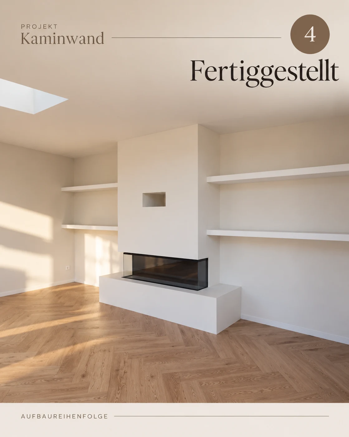 Kaminwand, Phase 4: Fertiggestellt – KI-bearbeitete Darstellung