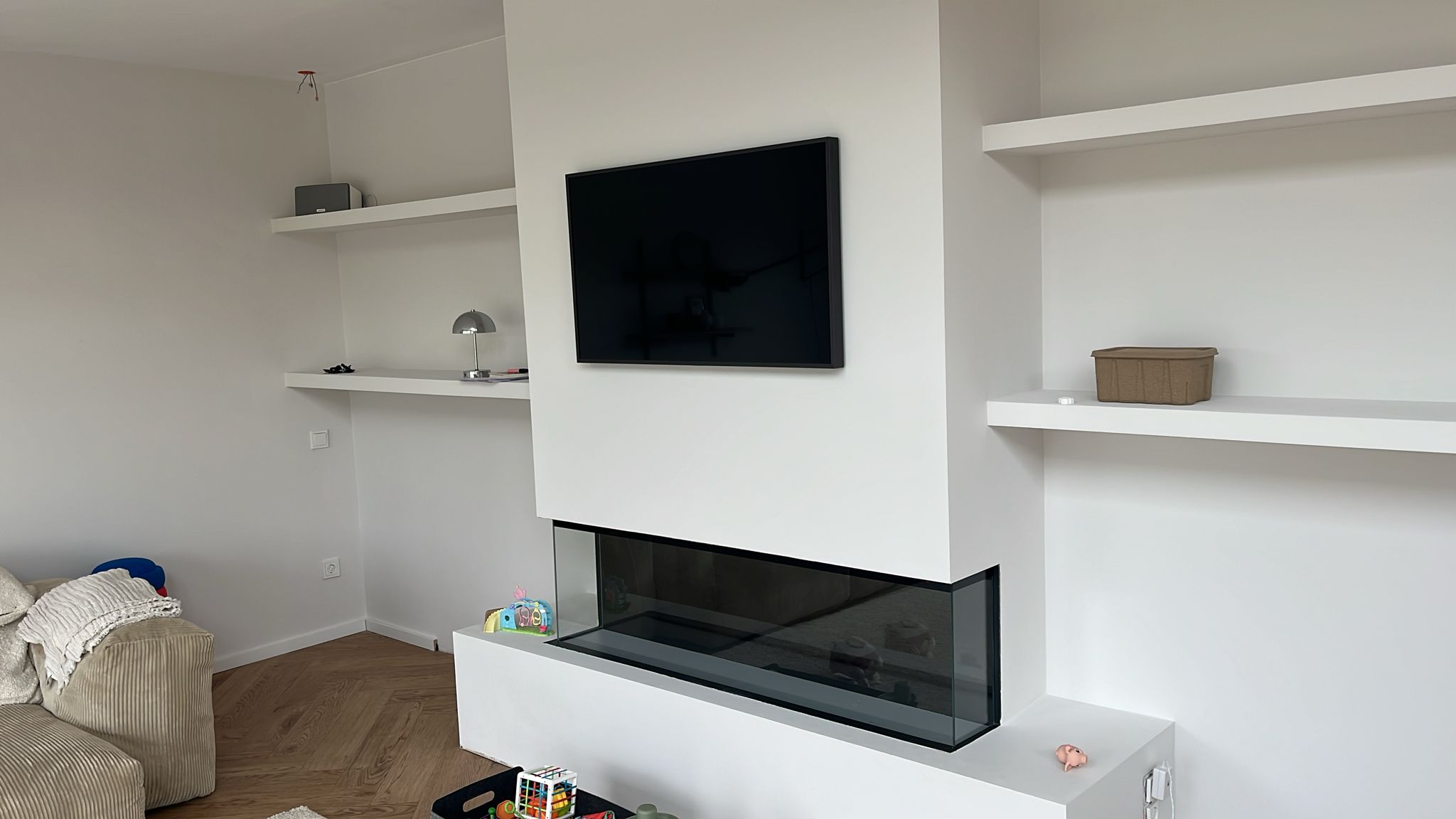 Kaminwand im Wohnbereich